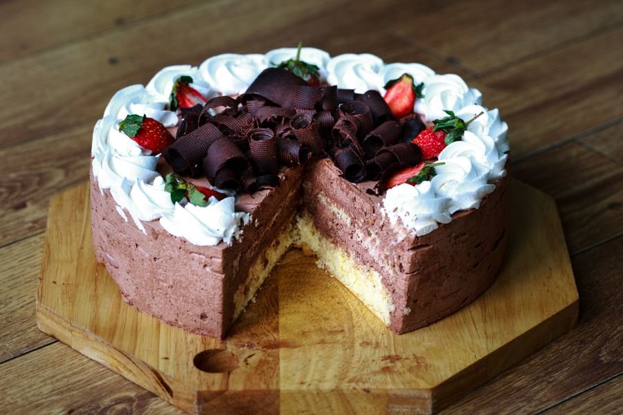 Decorated birthday and party cake
